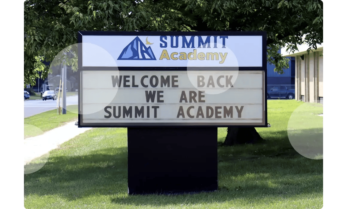 Summit Academy sign