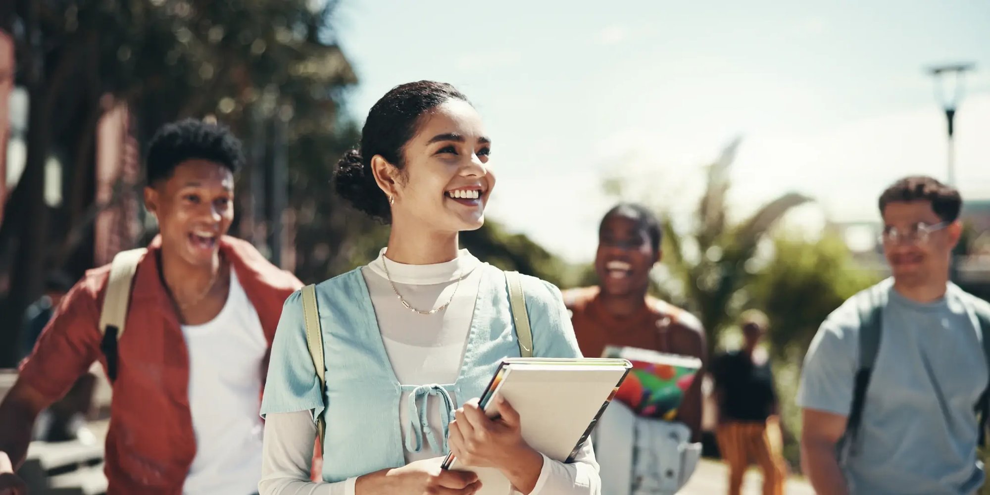 Students walking to class