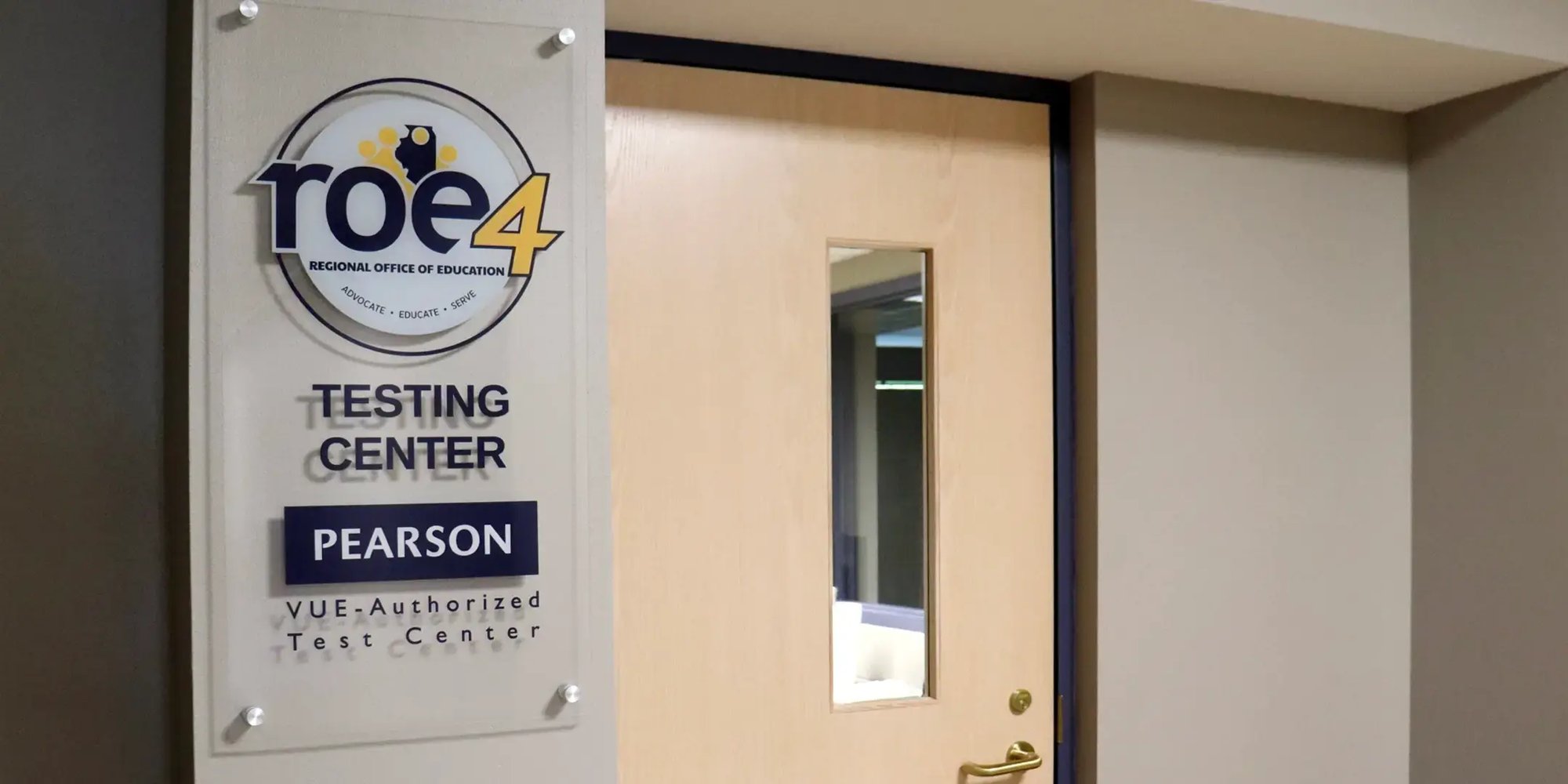 Testing Center sign