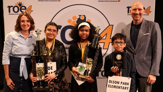 Spelling Bee Winners with Scott and Allison Spelling Bee Winners with Scott and Allison