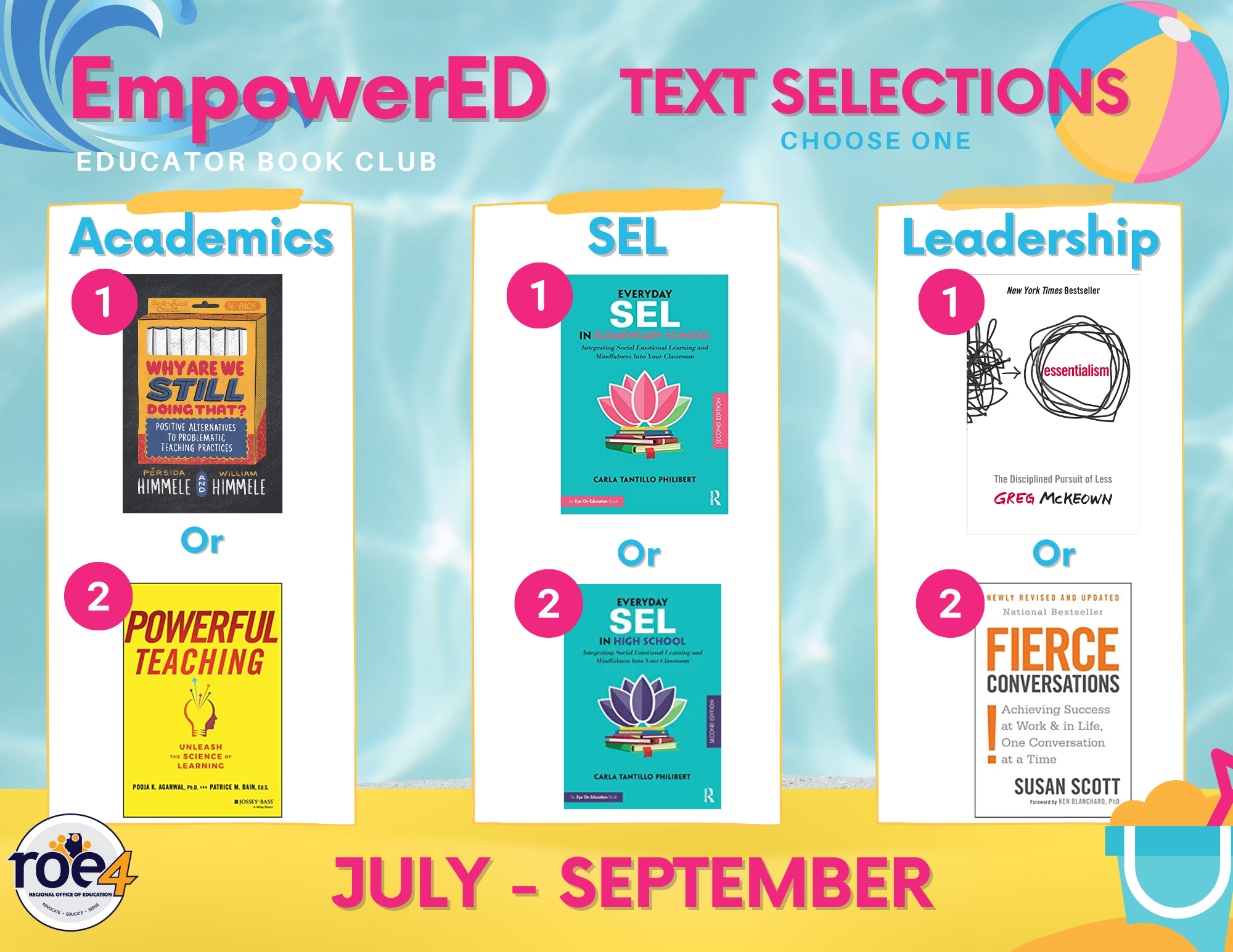 Copy of EmpowerED Educator Book Club July September Choice Boards